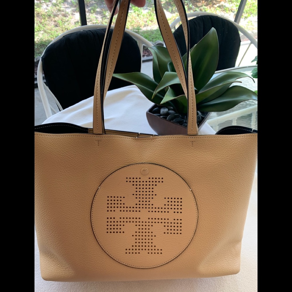 Tory Burch Perforated Logo Tote